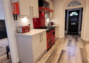 kitchen and sitting room